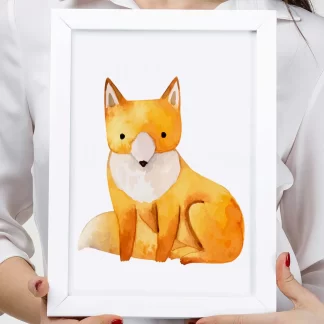 4000g quadro decorativo raposa raposinha realista