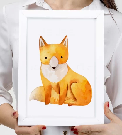 4000g quadro decorativo raposa raposinha realista