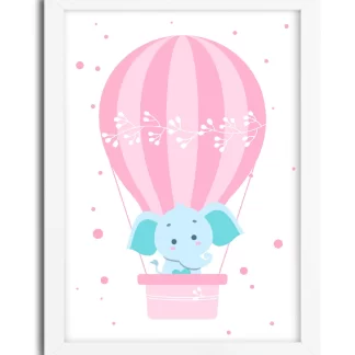 Quadro decorativo infantil Elefantinho em balão SKU:4056g3