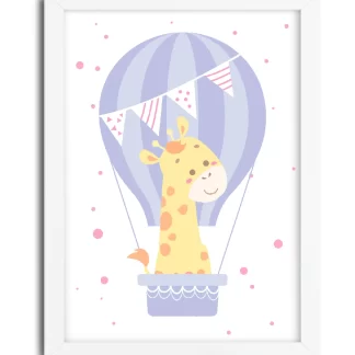Quadro decorativo infantil Girafinha em balão SKU:4056g5
