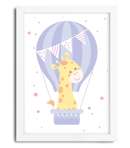 Quadro decorativo infantil Girafinha em balão SKU:4056g5