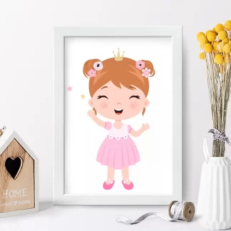 4068g2 quadro decorativo infantil princesa realista