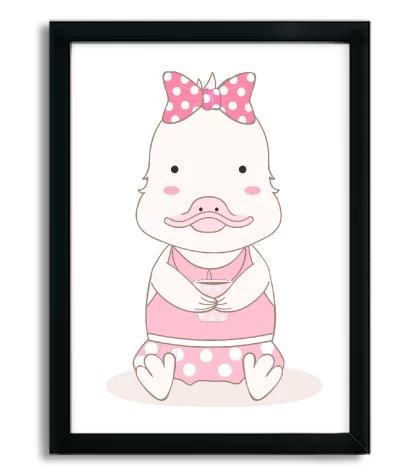 Quadro decorativo infantil patinha baby rosa SKU: 4113g11