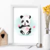 Quadro Decorativo Infantil Ursinho Panda com Flores SKU: 4177G – Loja da  Arte Quadros Decorativos