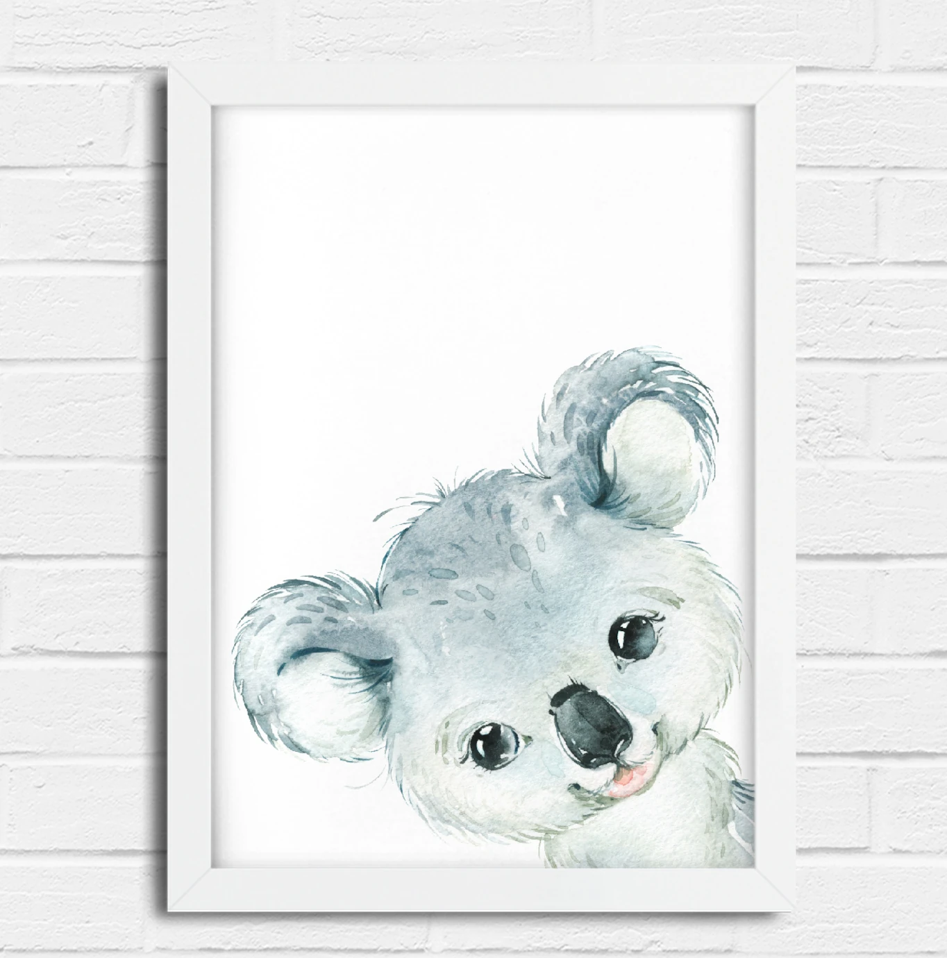 Quadro decorativo Urso Panda aquarela safari 2262g6 45x33