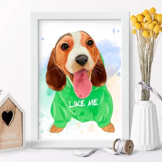 1024 Quadro Decorativo Cachorro Beagle Like Me realista