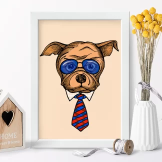 1030 Quadro Decorativo Cachorro Bulldog Francês Humanizado realista