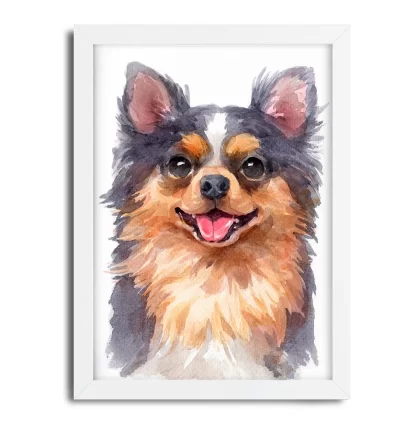 Quadro decorativo Cachorro Chihuahua aquarela sku: 1063g14