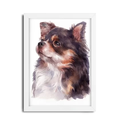 Quadro decorativo Cachorro Chihuahua aquarela sku: 1063g7