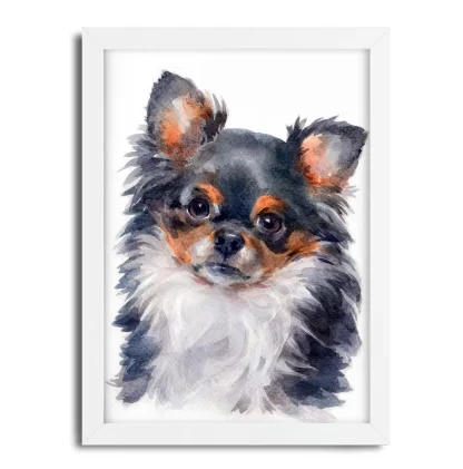 Quadro decorativo Cachorro Chihuahua aquarela sku: 1063g8