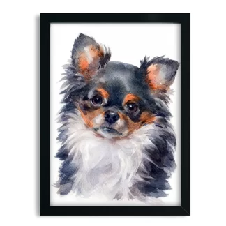 Quadro decorativo Cachorro Chihuahua aquarela sku: 1063g8