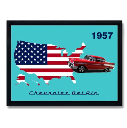 Quadro Decorativo Chevrolet Bel Air 1957