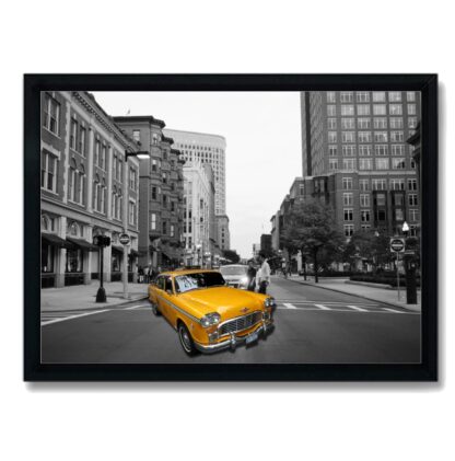 Quadro Decorativo Taxi Amarelo em Nova York