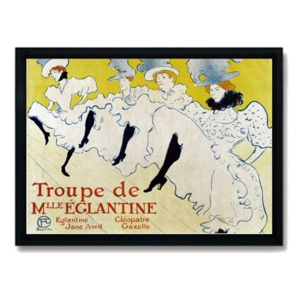 Quadro Decorativo Toulouse-Lautrec - La troupe de mlle eglantine - Cabaret Moldura Preta