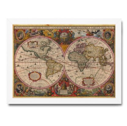 Quadro Decorativo Mapa Mundi Antigo