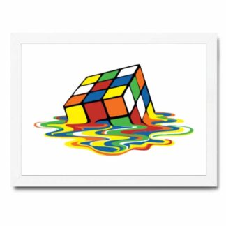 Quadro decorativo Rubiks cube ou cubo Mágico 2 - Branca