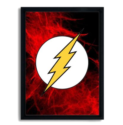 Quadro decorativo com o logo do The Flash