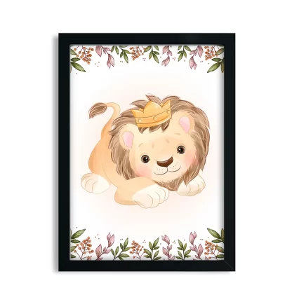 Quadro Decorativo Infantil Safari Baby Leãozinho SKU: 4550g16