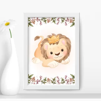 Quadro Decorativo Infantil Safari Baby Leãozinho SKU: 4550g16