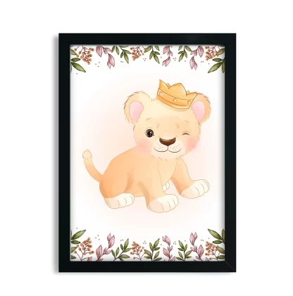 Quadro Decorativo Infantil Safari Baby Leãozinho SKU: 4550g17