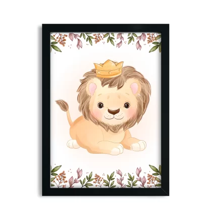 Quadro Decorativo Infantil Safari Baby Leãozinho SKU: 4550g20