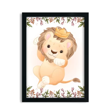 Quadro Decorativo Infantil Safari Baby Leãozinho SKU: 4550g21