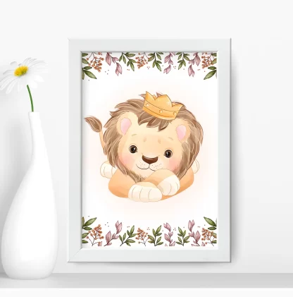 Quadro Decorativo Infantil Safari Baby Leãozinho SKU: 4550g22