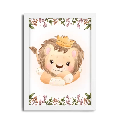 Quadro Decorativo Infantil Safari Baby Leãozinho SKU: 4550g22