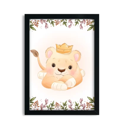Quadro Decorativo Infantil Safari Baby Leãozinho SKU: 4550g26