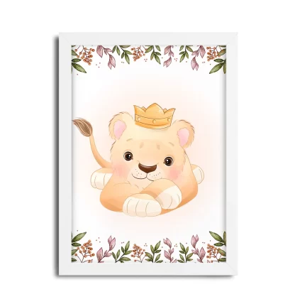 Quadro Decorativo Infantil Safari Baby Leãozinho SKU: 4550g26