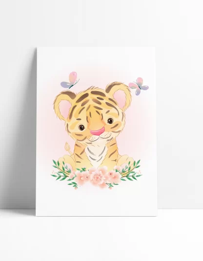 Quadro Decorativo Infantil Safari Baby Tigre SKU: 4633g1
