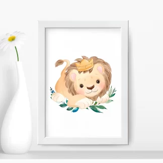 Quadro Decorativo Infantil Safari Baby Leãozinho SKU: 4633g21