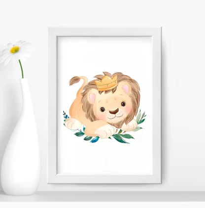 Quadro Decorativo Infantil Safari Baby Leãozinho SKU: 4633g21