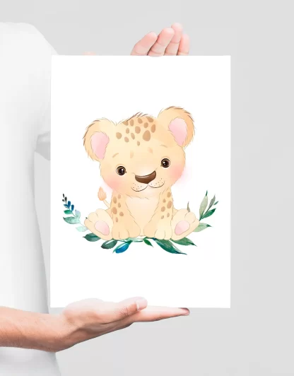 Quadro Decorativo Infantil Safari Baby Leopardo SKU: 4633g24