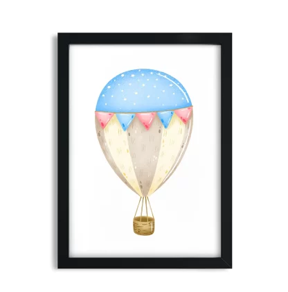 Quadro Decorativo Infantil Balão de ar Aquarela SKU: 5153g