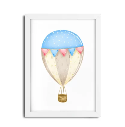 Quadro Decorativo Infantil Balão de ar Aquarela SKU: 5153g