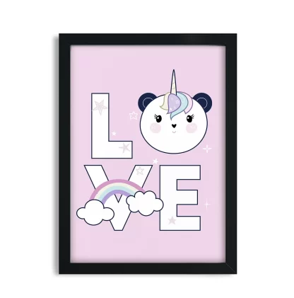 Quadro Decorativo Infantil Urso Panda Love SKU: 5176g