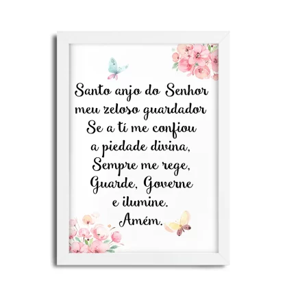 Quadro decorativo Infantil Oração do Santo Anjo SKU: 99aq
