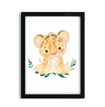 Quadro Decorativo Infantil Safari Baby Tigre SKU: 4633g20