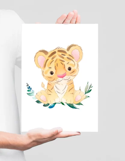 Quadro Decorativo Infantil Safari Baby Tigre SKU: 4633g20