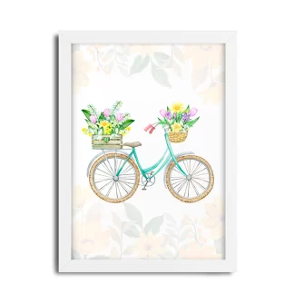 Quadro Decorativo Bicicleta e Flores SKU: 4534g2