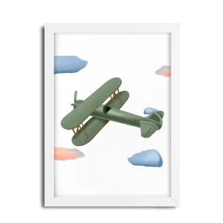 Quadro Decorativo Infantil Avião SKU: 4537g3