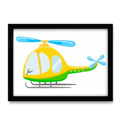 Quadro Decorativo Infantil Helicóptero SKU: 4543g2