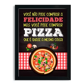 Quadro Decorativo Frase Gastronomia Pizza SKU: 04fr