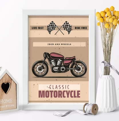 Quadro Decorativo Motocicleta Vintage SKU: 1139g1