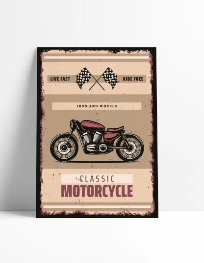 Quadro Decorativo Motocicleta Vintage SKU: 1139g1