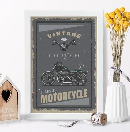 Quadro Decorativo Motocicleta Vintage SKU: 1139g7