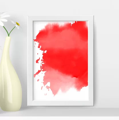 Quadro Decorativo Abstrato Splash Vermelho SKU 114g2