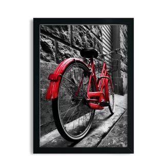 Quadro Decorativo Bicicleta Vermelha - SKU: 124p
