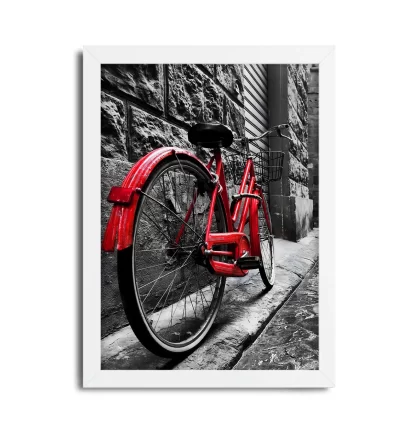 Quadro Decorativo Bicicleta Vermelha - SKU: 124p